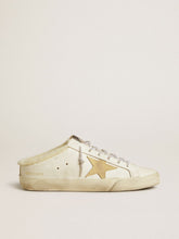 Golden Goose Women’s Super-Star Sabots with gold suede star and shearling lining
