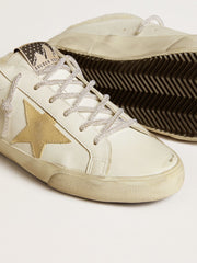 Golden Goose Women’s Super-Star Sabots with gold suede star and shearling lining