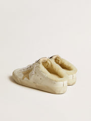 Golden Goose Women’s Super-Star Sabots with gold suede star and shearling lining