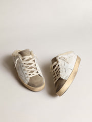 Golden Goose Super-Star Sabots with white leather star and shearling lining