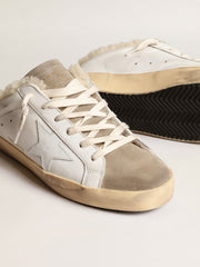 Golden Goose Super-Star Sabots with white leather star and shearling lining