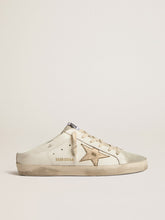 Golden Goose Super-Star Sabots with platinum star and ice-gray suede tongue
