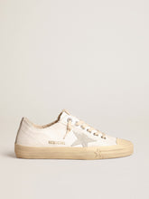 Golden Goose V-Star in nappa leather with ice-gray suede star and heel tab