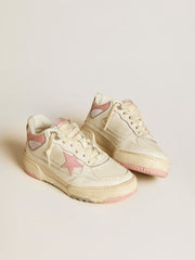 Golden Goose Women’s Forty2 with pink star and white leather heel tab