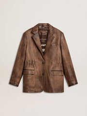 Golden Goose Women's brown leather jacket