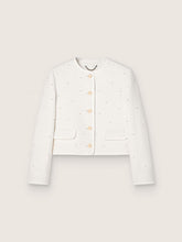 Golden Goose Women’s boxy jacket in bouclé cotton with all-over beads