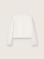 Golden Goose Women’s boxy jacket in bouclé cotton with all-over beads