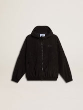 Golden Goose Women's windcheater in black nylon with tone-on-tone crystals