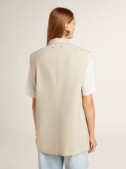 Golden Goose Women's khaki wool blend vest jacket