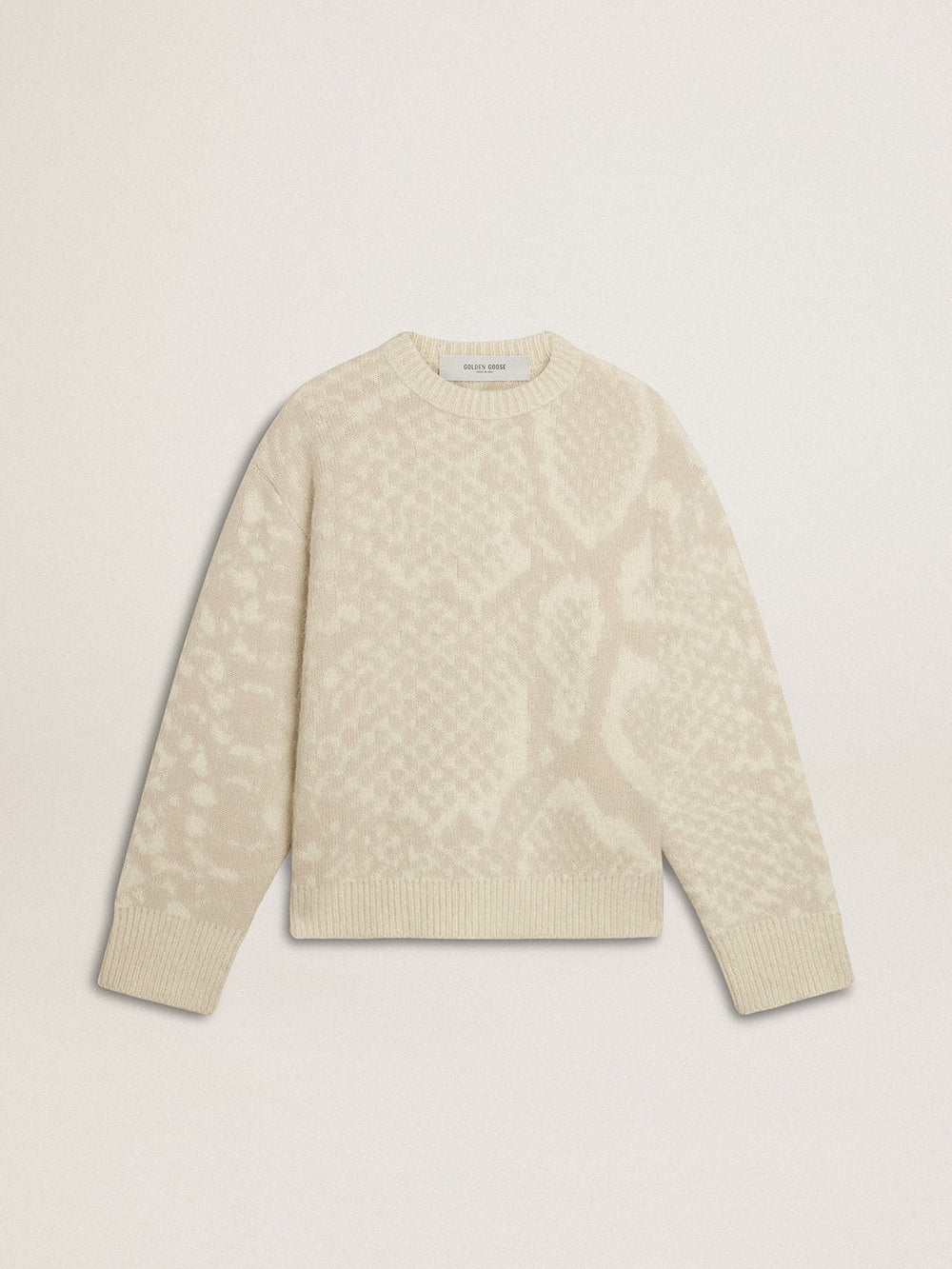 Golden Goose Women’s beige CNY sweater with patterns