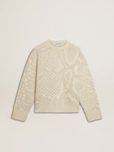 Golden Goose Women’s beige CNY sweater with patterns