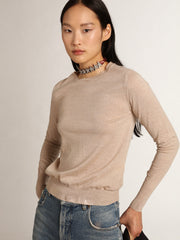Golden Goose Women's sweater in light brown merino wool