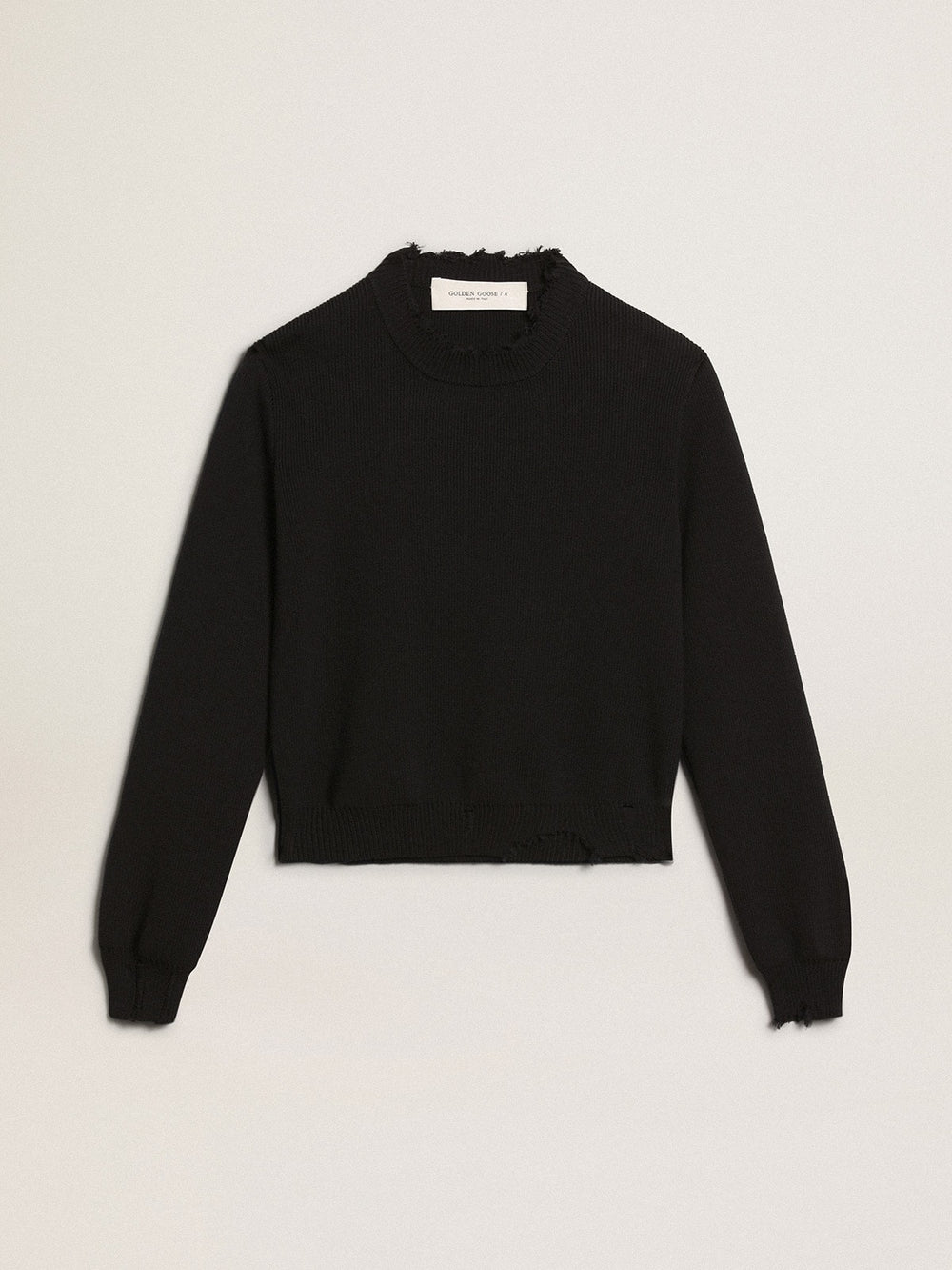Golden Goose Women’s round-neck sweater in dark blue cotton