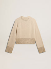Golden Goose Women's boxy sweater in wool with hotfix crystal decoration