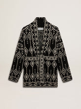 Golden Goose Women’s black cardigan with belt and crystals