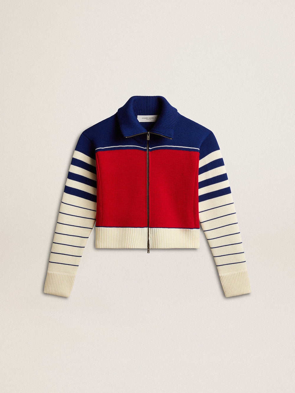Golden Goose Women’s multicolor striped wool cropped sweatshirt