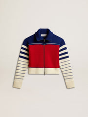 Golden Goose Women’s multicolor striped wool cropped sweatshirt