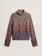 Golden Goose Women's multicolored high neck sweater with mouliné yarn