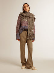 Golden Goose Women's multicolored high neck sweater with mouliné yarn