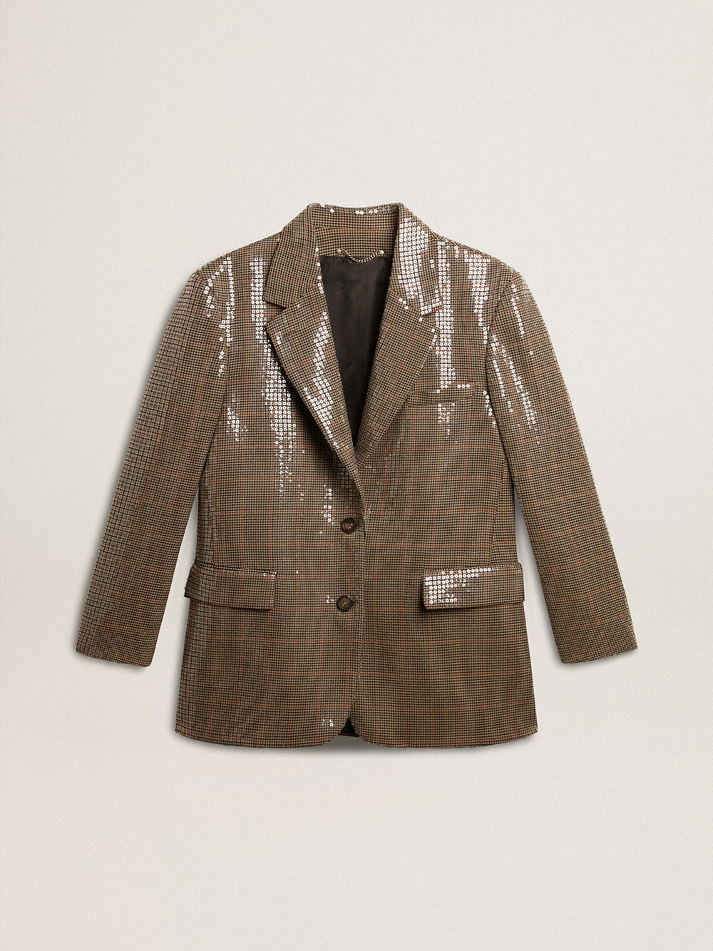 Golden Goose Women's houndstooth jacket with all-over sequin embroidery