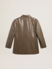 Golden Goose Women's houndstooth jacket with all-over sequin embroidery