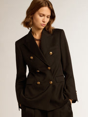 Golden Goose Women’s black double-breasted blazer