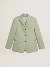 Golden Goose Women's blazer jacket in sage-green wool