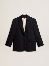 Golden Goose Women’s dark blue wool-blend blazer jacket