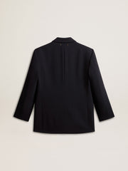 Golden Goose Women’s dark blue wool-blend blazer jacket
