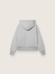 Golden Goose Star unisex hooded sweatshirt in gray melange cotton