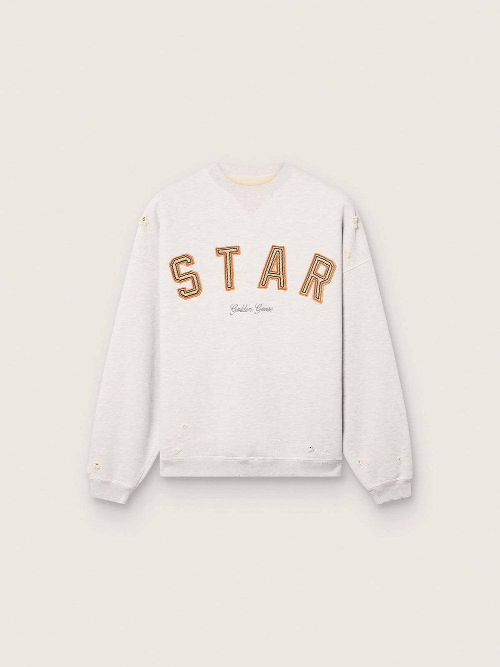 Golden Goose Star unisex sweatshirt in gray melange cotton with 'Star' embroidery