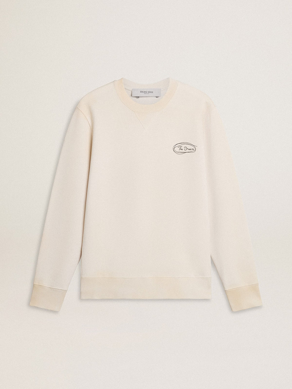 Golden Goose Women's sweatshirt in worn white with print