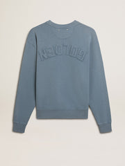 Golden Goose Baby blue sweatshirt with reverse logo on the back - Jersey Capsule
