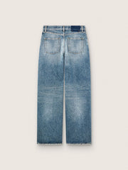 Golden Goose Golden women's boyfriend jeans in stone-washed light blue denim