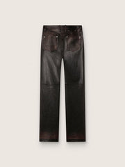 Golden Goose Women's pants in dark burgundy nappa with vintage finish
