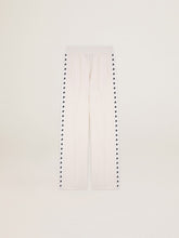 Golden Goose Women’s white joggers with stars on the sides