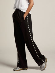 Golden Goose Women’s black joggers with white stars on the sides