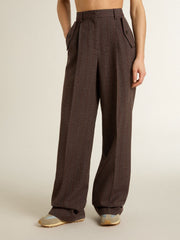 Golden Goose Women's brown virgin wool pants