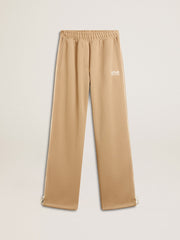 Golden Goose Women’s light beige joggers with white logo