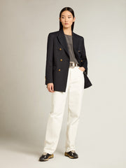 Golden Goose Women's optical white-colored cotton denim pants