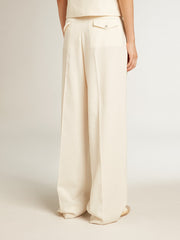Golden Goose Women's joggers in aged white wool blend