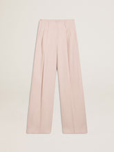 Golden Goose Women's pants in pink tailored wool fabric