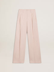 Golden Goose Women's pants in pink tailored wool fabric