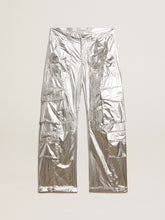 Golden Goose Women’s cargo pants in silver technical fabric