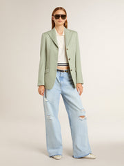 Golden Goose Women’s pants in lived-in effect denim