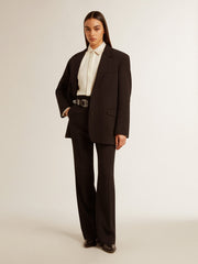 Golden Goose Women’s soft black pants in wool blend