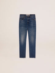 Golden Goose Women's cropped flared jeans with medium wash