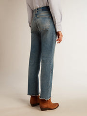 Golden Goose Women's cropped flared jeans with medium wash