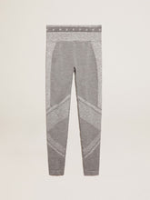 Golden Goose Women’s gray melange leggings with mixed stitching