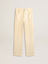 Golden Goose Ecru pants with transparent all-over sequins